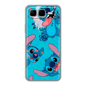Силиконовый чехол на Infinix Smart 10 Plus с принтом Лило и Стич Силиконовый чехол на Infinix Smart 10 Plus с принтом Лило и Стич