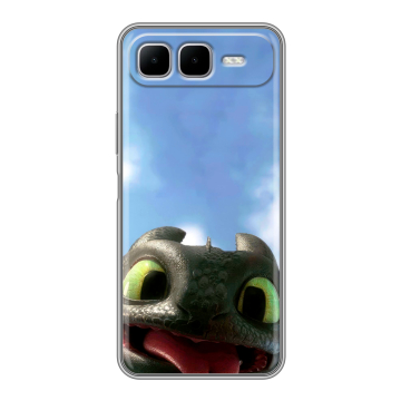 Силиконовый чехол на Infinix Smart 10 Plus с принтом Как приручить дракона