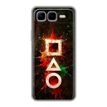 Силиконовый чехол на Infinix Smart 10 Plus с принтом Squid Game Игра кальмара