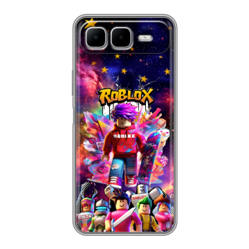 Силиконовый чехол на Infinix Smart 10 Plus с принтом Roblox Роблокс Силиконовый чехол на Infinix Smart 10 Plus с принтом Roblox Роблокс