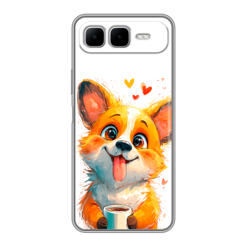 Силиконовый чехол на Infinix Smart 10 Plus с принтом корги