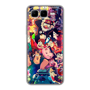 Силиконовый чехол на Infinix Smart 10 Plus с принтом Gravity Falls Гравити Фолз