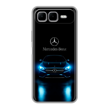 Силиконовый чехол на Infinix Smart 10 Plus с принтом Mercedes Мерседес Силиконовый чехол на Infinix Smart 10 Plus с принтом Mercedes Мерседес