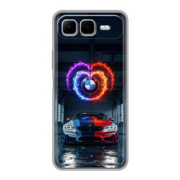 Силиконовый чехол на Infinix Smart 10 Plus с принтом BMW БМВ