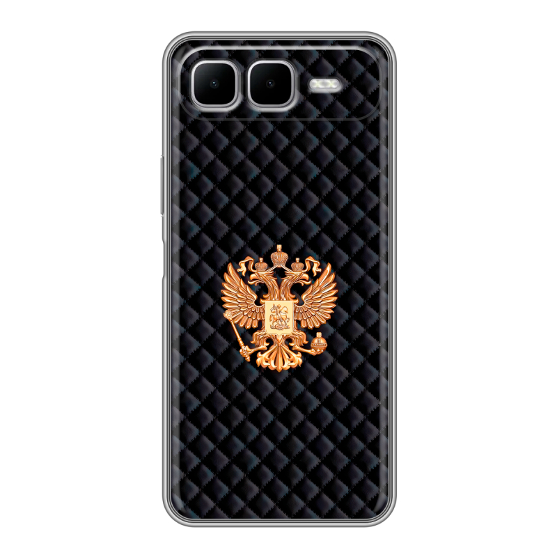 Силиконовый чехол на Infinix Smart 10 Plus с принтом Герб России принт Силиконовый чехол на Infinix Smart 10 Plus с принтом Герб России принт