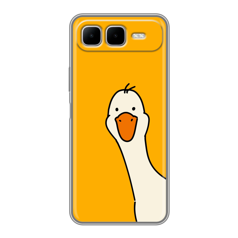 Силиконовый чехол на Infinix Smart 10 Plus с принтом Утка Силиконовый чехол на Infinix Smart 10 Plus с принтом Утка