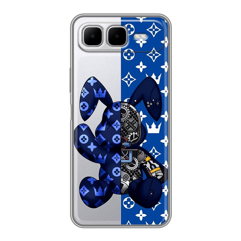 Силиконовый чехол на Infinix Smart 10 Plus с принтом Луи робот Силиконовый чехол на Infinix Smart 10 Plus с принтом Луи робот