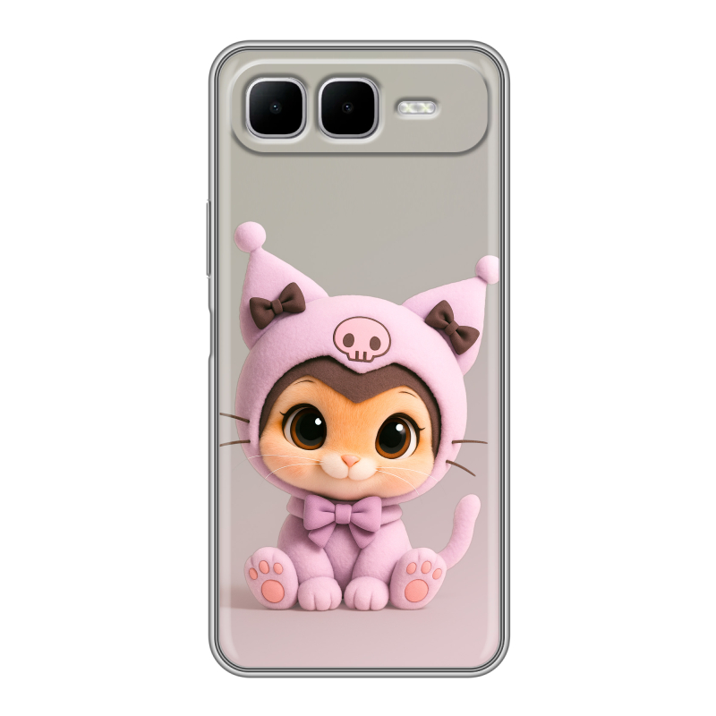Силиконовый чехол на Infinix Smart 10 Plus с принтом Куроми Kuromi Силиконовый чехол на Infinix Smart 10 Plus с принтом Куроми Kuromi