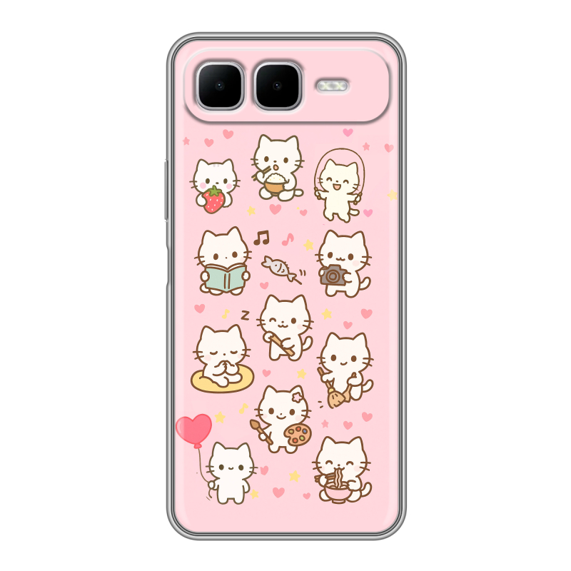 Силиконовый чехол на Infinix Smart 10 Plus с принтом Hello Kitty Хелоу Кити Силиконовый чехол на Infinix Smart 10 Plus с принтом Hello Kitty Хелоу Кити