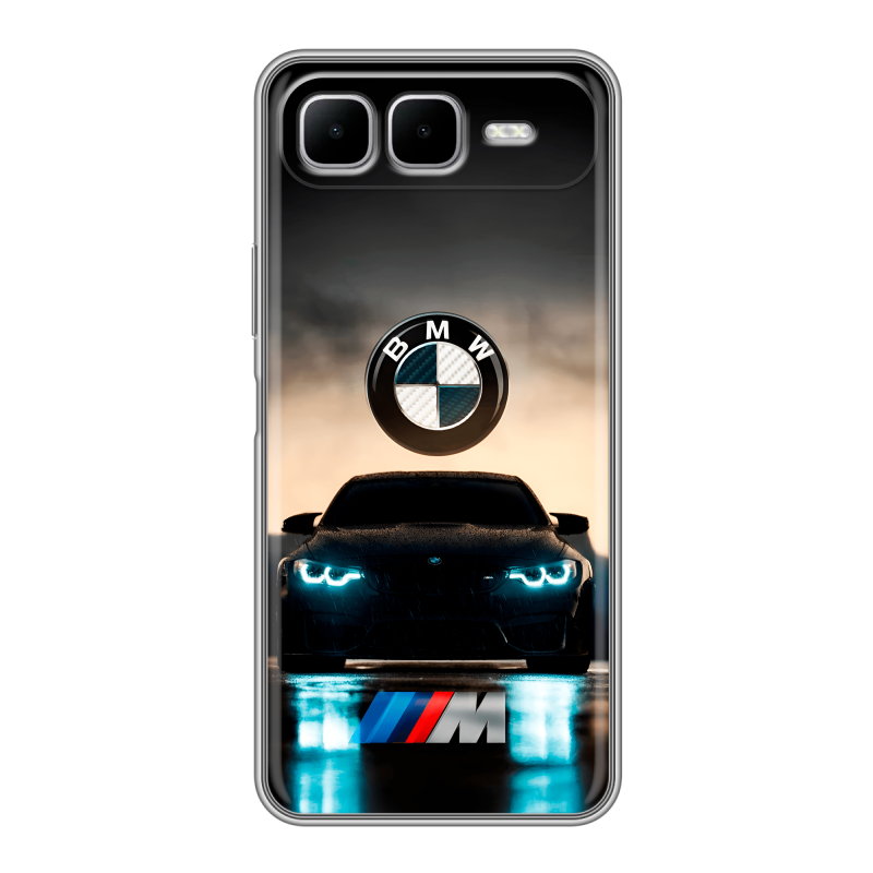 Силиконовый чехол на Infinix Smart 10 Plus с принтом БМВ BMW Силиконовый чехол на Infinix Smart 10 Plus с принтом БМВ BMW