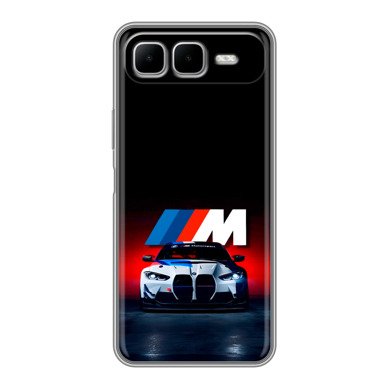 Силиконовый чехол на Infinix Smart 10 Plus с принтом БМВ BMW Силиконовый чехол на Infinix Smart 10 Plus с принтом БМВ BMW