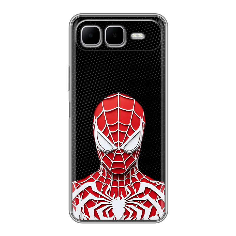 Силиконовый чехол на Infinix Smart 10 Plus с принтом человек паук spiderman Силиконовый чехол на Infinix Smart 10 Plus с принтом человек паук spiderman