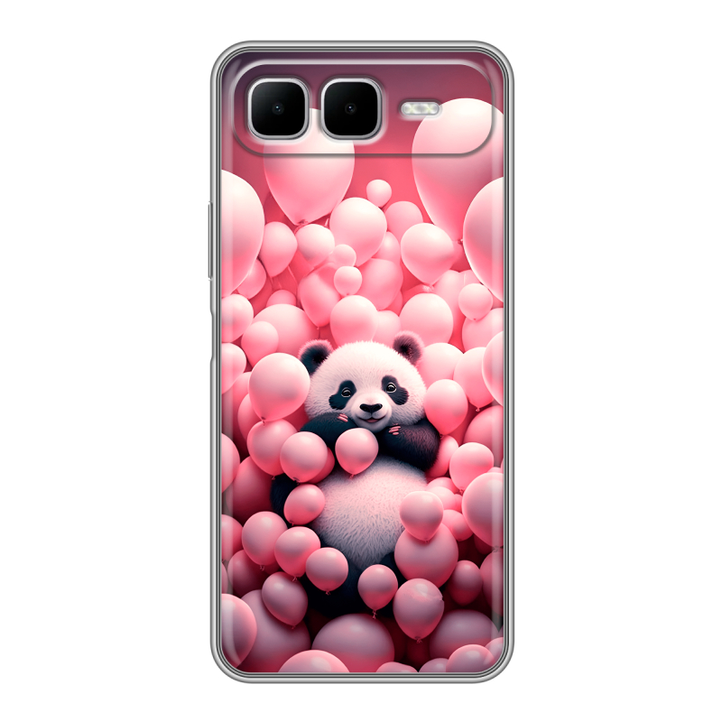 Силиконовый чехол на Infinix Smart 10 Plus с принтом Панда Силиконовый чехол на Infinix Smart 10 Plus с принтом Панда