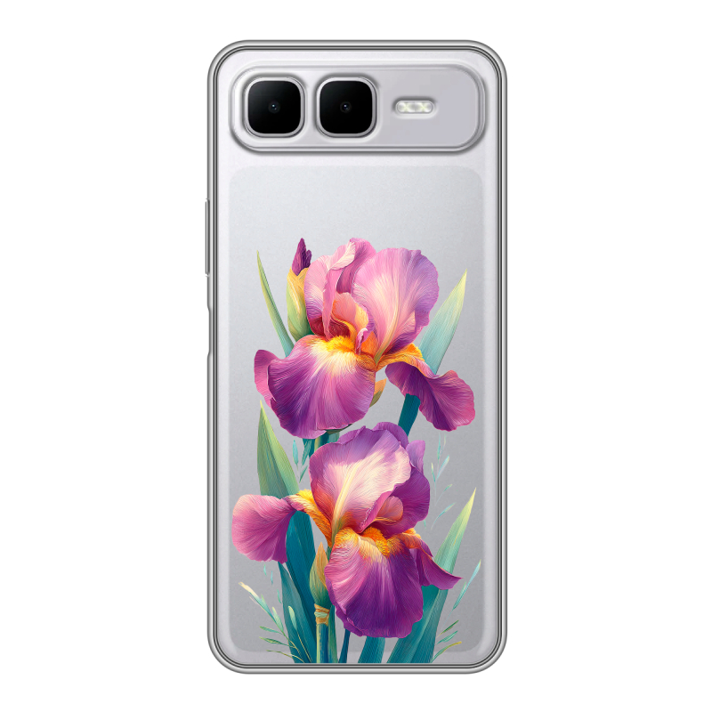 Силиконовый чехол на Infinix Smart 10 Plus с принтом Цветы орхидеи Силиконовый чехол на Infinix Smart 10 Plus с принтом Цветы орхидеи