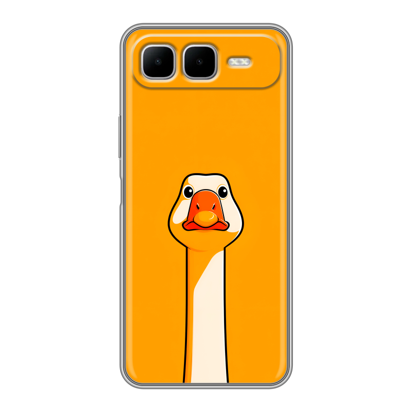 Силиконовый чехол на Infinix Smart 10 Plus с принтом Смешная утка Силиконовый чехол на Infinix Smart 10 Plus с принтом Смешная утка