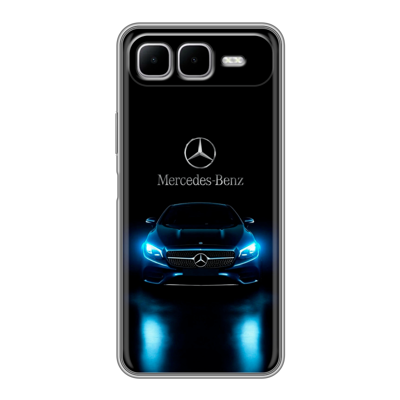 Силиконовый чехол на Infinix Smart 10 Plus с принтом Mercedes Мерседес Силиконовый чехол на Infinix Smart 10 Plus с принтом Mercedes Мерседес