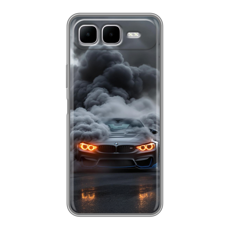 Силиконовый чехол на Infinix Smart 10 Plus с принтом BMW БМВ Силиконовый чехол на Infinix Smart 10 Plus с принтом BMW БМВ