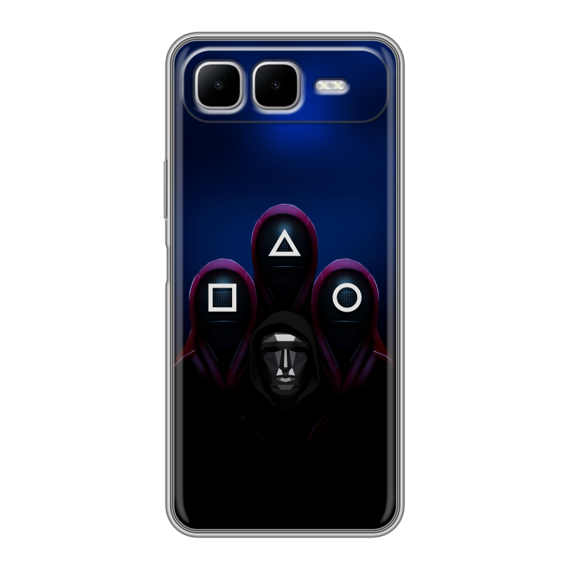 Силиконовый чехол на Infinix Smart 10 Plus с принтом Игра Кальмара Силиконовый чехол на Infinix Smart 10 Plus с принтом Игра Кальмара
