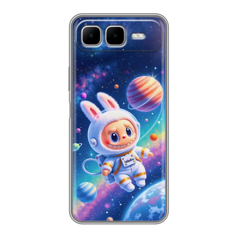 Силиконовый чехол на Infinix Smart 10 Plus с принтом Labubu Лабубу Силиконовый чехол на Infinix Smart 10 Plus с принтом Labubu Лабубу