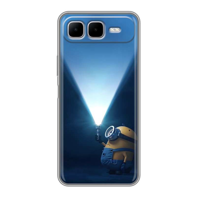 Силиконовый чехол на Infinix Smart 10 Plus с принтом Миньоны Силиконовый чехол на Infinix Smart 10 Plus с принтом Миньоны