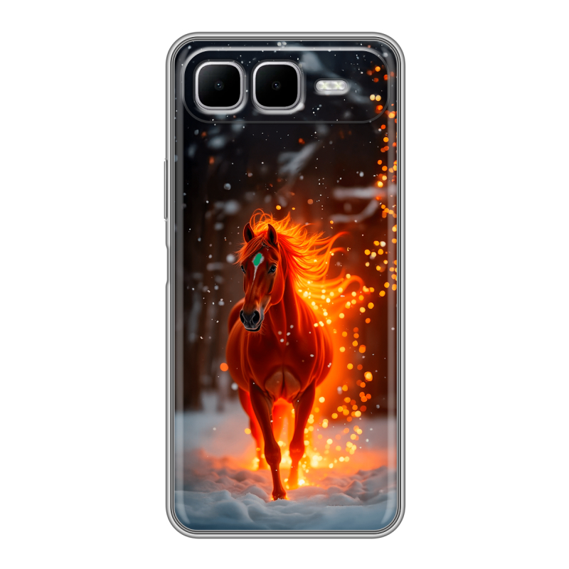 Силиконовый чехол на Infinix Smart 10 Plus с принтом Новый год Силиконовый чехол на Infinix Smart 10 Plus с принтом Новый год