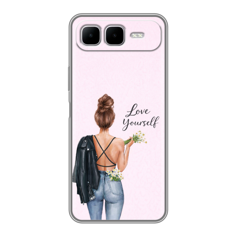 Силиконовый чехол на Infinix Smart 10 Plus с принтом женский Силиконовый чехол на Infinix Smart 10 Plus с принтом женский