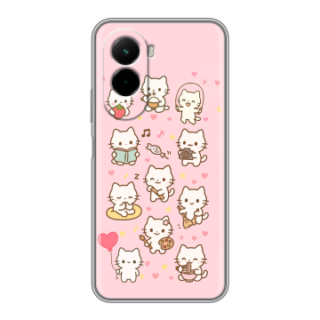 Силиконовый чехол на Poco M7 4G с принтом Hello Kitty Хелоу Кити