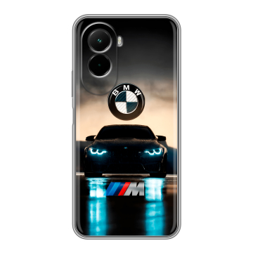 Силиконовый чехол на Poco M7 4G с принтом БМВ BMW Силиконовый чехол на Poco M7 4G с принтом БМВ BMW