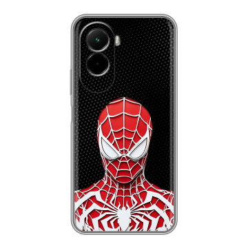 Силиконовый чехол на Poco M7 4G с принтом человек паук spiderman Силиконовый чехол на Poco M7 4G с принтом человек паук spiderman