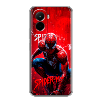 Силиконовый чехол на Poco M7 4G с принтом Spiderman Человек паук Силиконовый чехол на Poco M7 4G с принтом Spiderman Человек паук