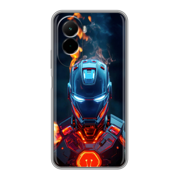 Силиконовый чехол на Poco M7 4G с принтом IronMan Железный человек Силиконовый чехол на Poco M7 4G с принтом IronMan Железный человек