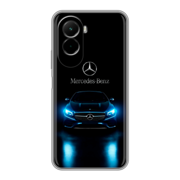 Силиконовый чехол на Poco M7 4G с принтом Mercedes Мерседес