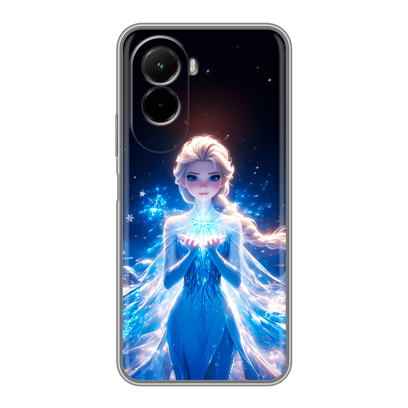 Силиконовый чехол на Poco M7 4G с принтом Холодное сердце Frozen Силиконовый чехол на Poco M7 4G с принтом Холодное сердце Frozen