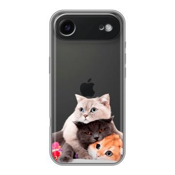 Силиконовый чехол на Iphone Air с принтом Кошки Силиконовый чехол на Iphone Air с принтом Кошки