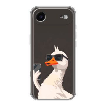 Силиконовый чехол на Iphone Air с принтом утка в очках