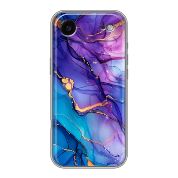 Силиконовый чехол на Iphone Air с принтом синий мрамор