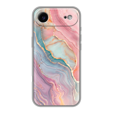 Силиконовый чехол на Iphone Air с принтом розовый мрамор