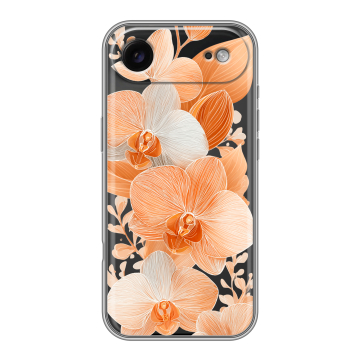Силиконовый чехол на Iphone Air с принтом Бежевые цветы