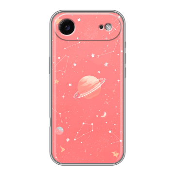 Силиконовый чехол на Iphone Air с принтом Розовый космос