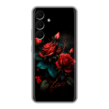 Силиконовый чехол на Samsung Galaxy S25 FE с принтом Розы красные Силиконовый чехол на Samsung Galaxy S25 FE с принтом Розы красные