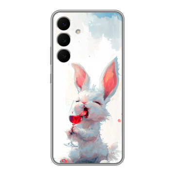 Силиконовый чехол на Samsung Galaxy S25 FE с принтом кролик зайчик Силиконовый чехол на Samsung Galaxy S25 FE с принтом кролик зайчик