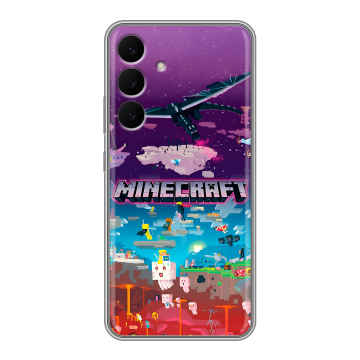 Силиконовый чехол на Samsung Galaxy S25 FE с принтом Майнкрафт Minecraft Силиконовый чехол на Samsung Galaxy S25 FE с принтом Майнкрафт Minecraft
