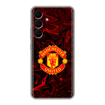 Силиконовый чехол на Samsung Galaxy S25 FE с принтом Manchester United Силиконовый чехол на Samsung Galaxy S25 FE с принтом Manchester United