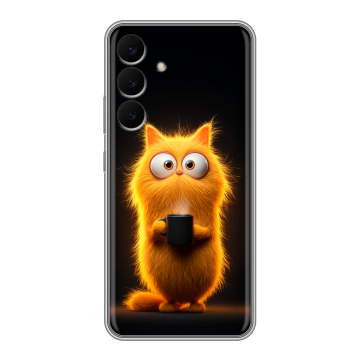 Силиконовый чехол на Samsung Galaxy S25 FE с принтом Смешной кот Силиконовый чехол на Samsung Galaxy S25 FE с принтом Смешной кот