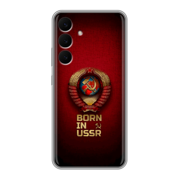Силиконовый чехол на Samsung Galaxy S25 FE с принтом Флаг Герб СССР Силиконовый чехол на Samsung Galaxy S25 FE с принтом Флаг Герб СССР