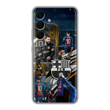 Силиконовый чехол на Samsung Galaxy S25 FE с принтом Messi Barcelona Силиконовый чехол на Samsung Galaxy S25 FE с принтом Messi Barcelona
