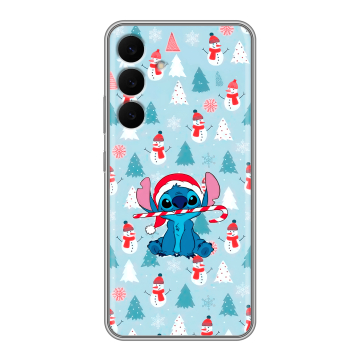 Силиконовый чехол на Samsung Galaxy S25 FE с принтом Стич Новый год Силиконовый чехол на Samsung Galaxy S25 FE с принтом Стич Новый год