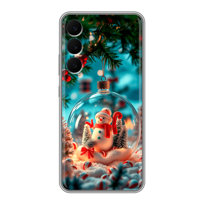 Силиконовый чехол на Samsung Galaxy S25 FE с принтом Новый год Силиконовый чехол на Samsung Galaxy S25 FE с принтом Новый год