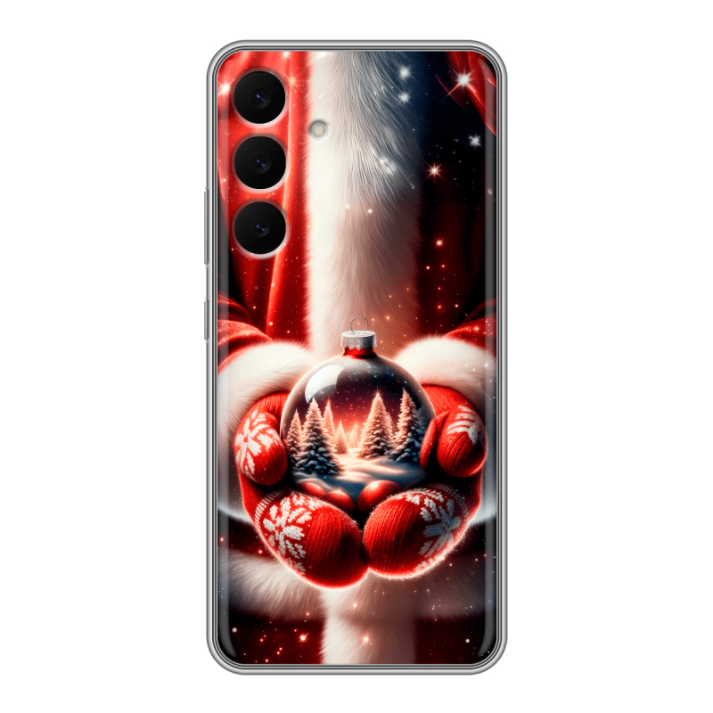 Силиконовый чехол на Samsung Galaxy S25 FE с принтом Новый год Силиконовый чехол на Samsung Galaxy S25 FE с принтом Новый год