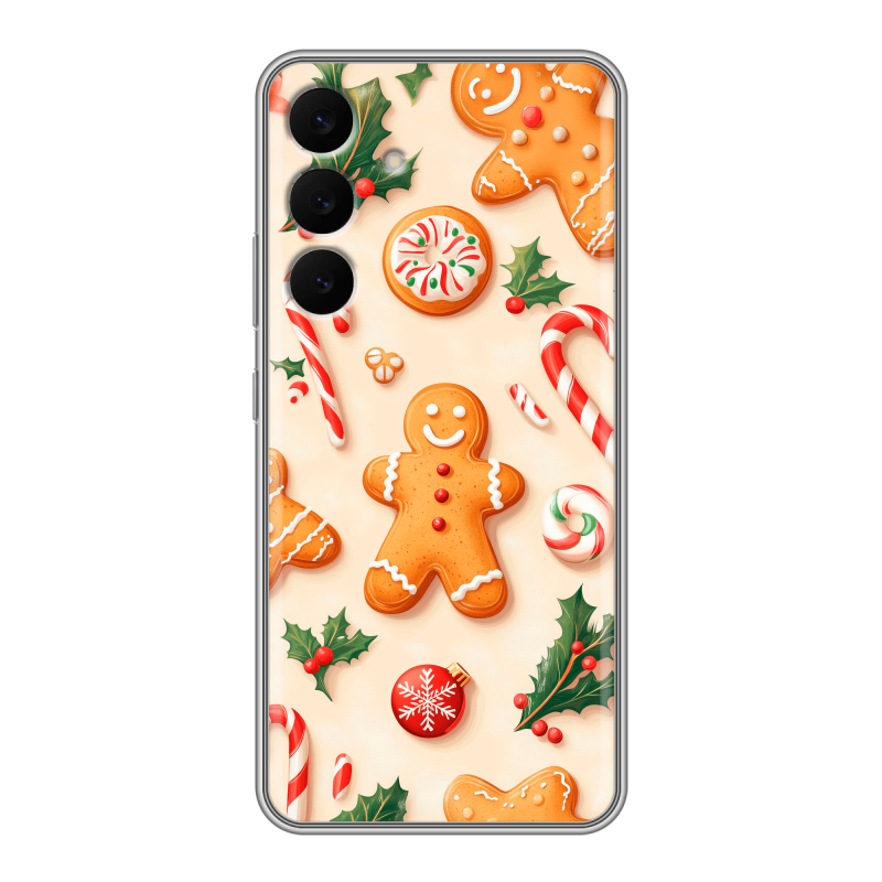 Силиконовый чехол на Samsung Galaxy S25 FE с принтом Новый год Силиконовый чехол на Samsung Galaxy S25 FE с принтом Новый год